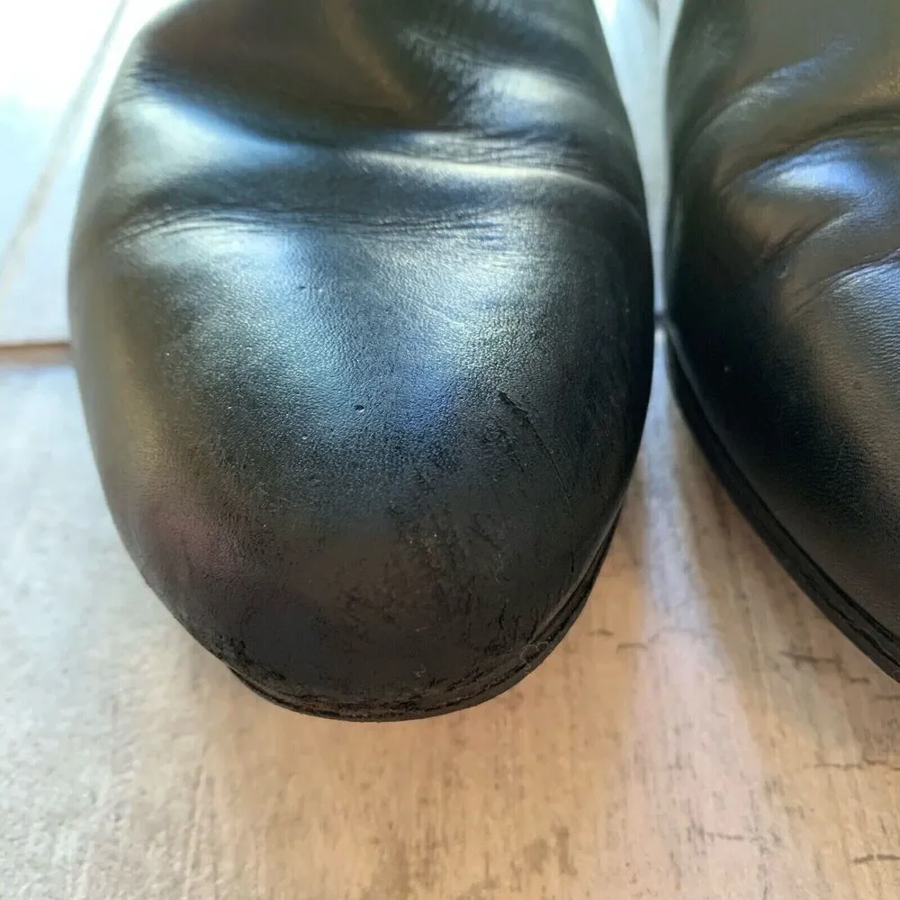 $530 Tory Burch Black Classic Designer Jess Leather Riding Tall Boots Fall 8